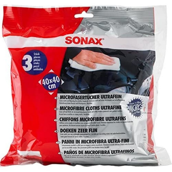Sonax Set 3 Buc Lavete Microfibre Ultrafine 40X40CM 450700